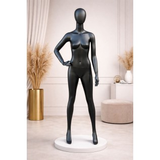 Манекен жіночий чорний матовий 179 см для магазину одягу